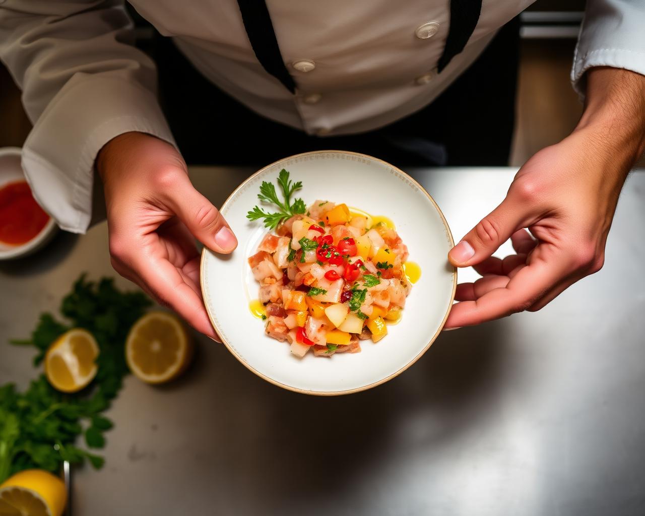Snapper Ceviche, Aji Amarillo